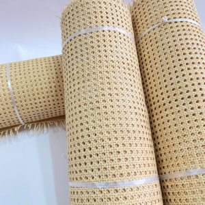 Wholesale Natural Mesh Rattan Cane Webbing Roll Woven Bleached Open Mesh Webbing Cane Roll