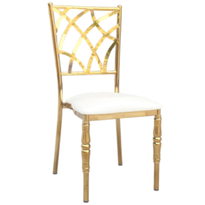 Modern event rental hire furniture gold stainless steel frame wedding rental chair