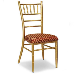 Event rental furniture hot sale America style gold painted aluminum frame chivari banquet chair