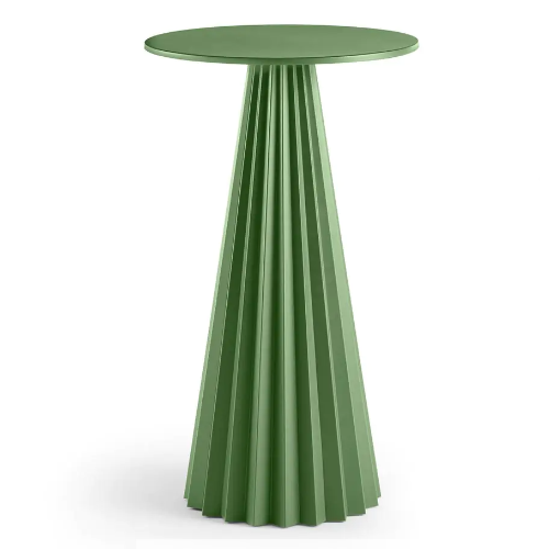 Transparent Smoke gray Acrylic round cafe table