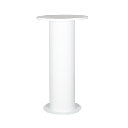 Outdoor white PP cafe table round restaurant table