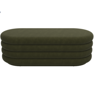 New arrival Contemporary design black velvet round ottoman channel tufting fabric upholstery ottoman pouf