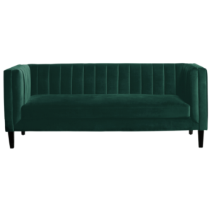 Home living furniture high quality wooden legs emerald green velvet 3 seater sofa velvet wedding couch sofa
