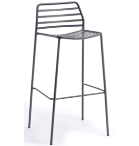 Foshan furniture metal powder coated stacking bar stool solid steel frame stackable high bar counter stool
