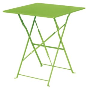 Outdoor bistro furniture Bolero square Pavement Style green metal bistro folding table