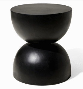 Garden side table black matt painted  Round Magnesium Oxide Side Table for indoor or outdoor use