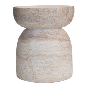 Vintage style Concrete look finish round side table Magnesium Oxide outdoor coffee table