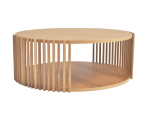 New design low round solid wood coffee table natural timber round coffee table