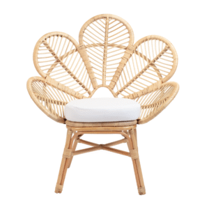 Event rental furniture natural rattan Butterfly Chair wooden wedding chair
