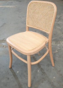 Event rental furniture hot sale natural solid wood Rattan Seat stackable dining chair wooden cane rattan chair for wedding