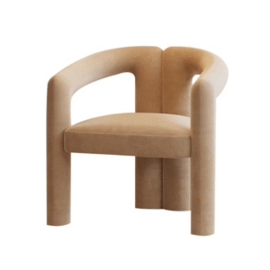Event furniture manufacturer beige velvet upholstered single sofa armchair