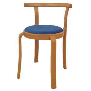 Restaurant furniture  stackable wooden blue velvet upholstered hotel dining chair timber solid wood dining chair