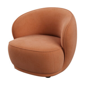 Wholesale event rental  furniture dusty orange velvet upholstered single seating sofa armchair