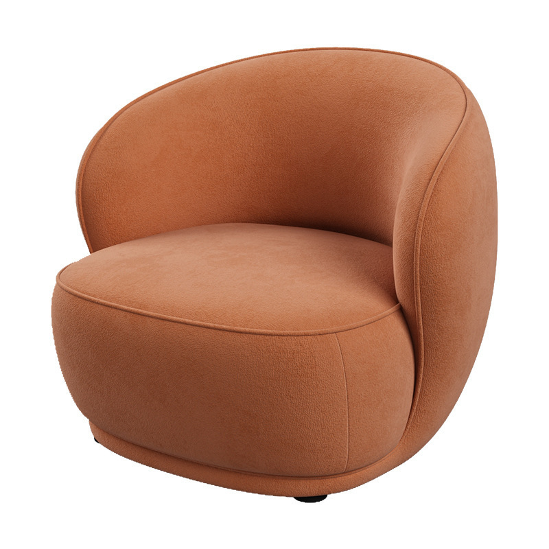 Wholesale event rental  furniture dusty orange velvet upholstered single seating sofa armchair