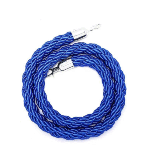 Event accents hanging rope, blue Bollard nylon woven rope, Rope with gold ends for party