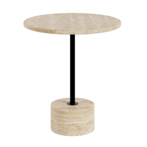 Wholesale commercial furniture retro style natural  color round coffee table
