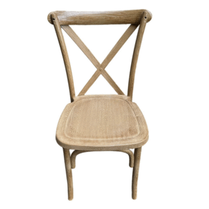 Commercial furniture retro style wood look resin PP cross back dining chair stackable plastic cross back chair in light brown wood finish