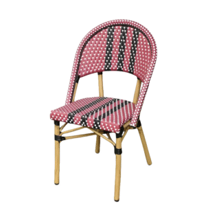 French bistro Stacking Rattan Restaurant chair Patio Garden Bistro cafe Chair