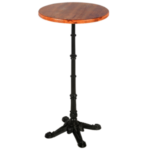Wholesale Retro industrial style   wood top black cast iron base high bar table