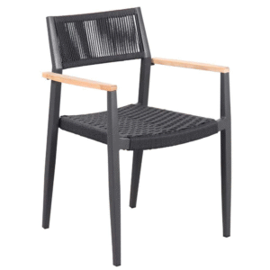 Aluminum Contract Furniture Outdoor Dining Chair Outdoor Rope  Patio Cafe Chair