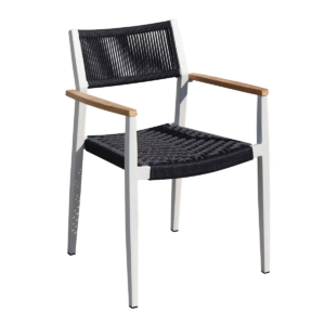 Aluminum commercial Furniture Outdoor Dining Chair Outdoor Rope  Patio restaurant Chair