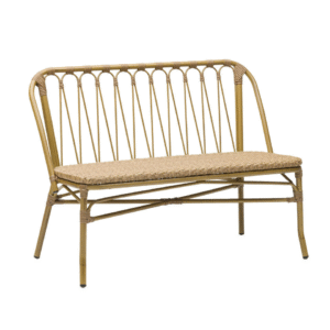 Modern Design Outdoor rattan sofa Waterproof Aluminum Metal Rattan cafe Sofa