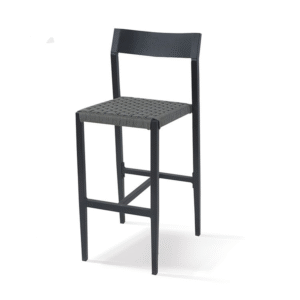 Outdoor Restaurant bar furniture Aluminum frame Rope woven bar chairs for garden