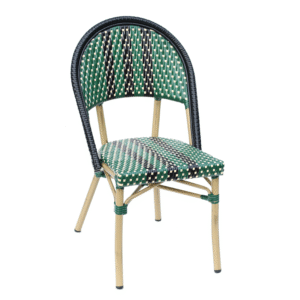 Wholesale Outdoor Aluminum Stacking Rattan Restaurant chair Patio Garden Bistro cafe Chair