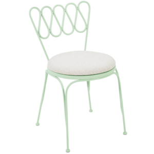 Wholesale outdoor bistro furniture mint green powder coated iron outdoor bistro chair metal outdoor  restaurant chair