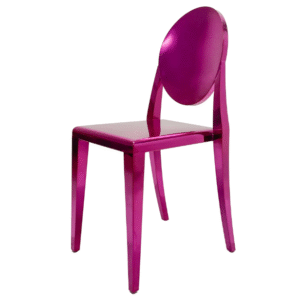 Event rental furniture stackable stainless steel rose red ghost chair metal stackable event chair
