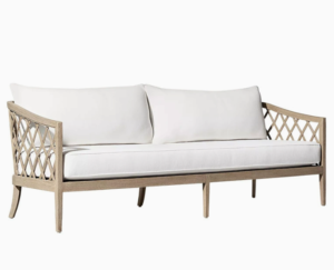 Event furniture modern design solid wood frame white upholstered 3 seater lounge sofa