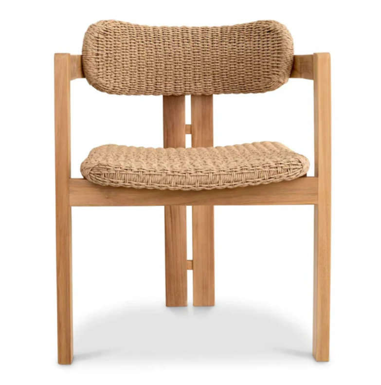 Rose gold metal arrow wire chair