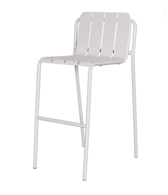 Event rental furniture white powder coated metal frame yellow upholstered high bar stool metal bar chair for party