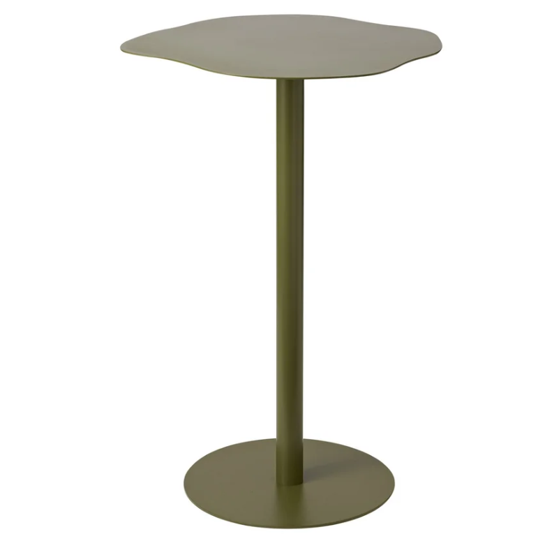 New design bar table furniture metal modern bar table orange  powder coating metal round high bar table