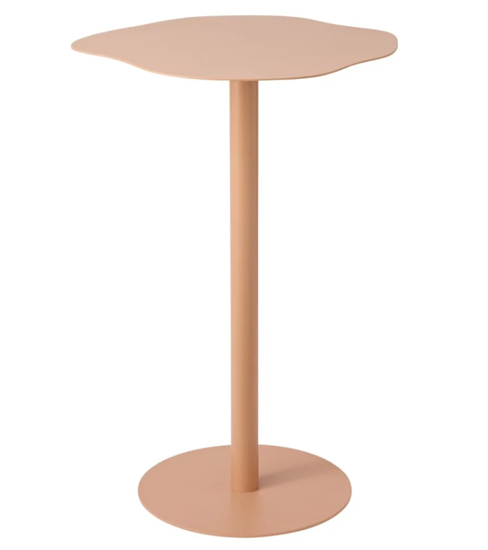 New design bar table furniture metal modern bar table orange  powder coating metal round high bar table