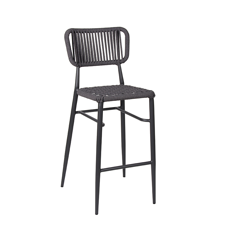 Event furniture black metal frame orange velvet fabric upholstered bar chair party rental high bar stool