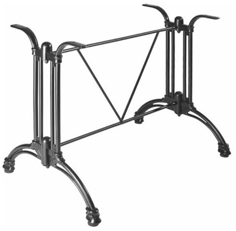 Indoor/Outdoor commercial Aluminum table base Black 4 Leg Table Base
