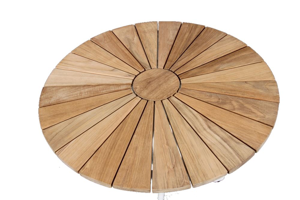 Outdoor bistro cafe table top waterproof and durable teak wood round table top