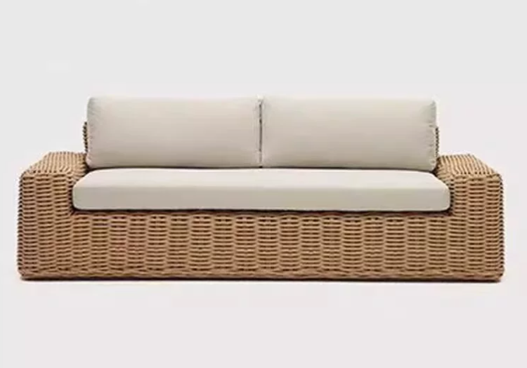 White metal wire 2 seater lounge sofa with upholstered cushion wedding couch