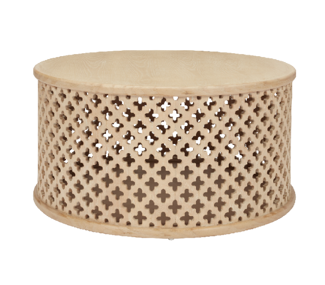 White metal wire coffee table