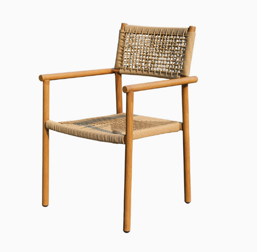 Commercial furniture wooden cafe chair Hand-woven Solid Wood Dining Chairs
