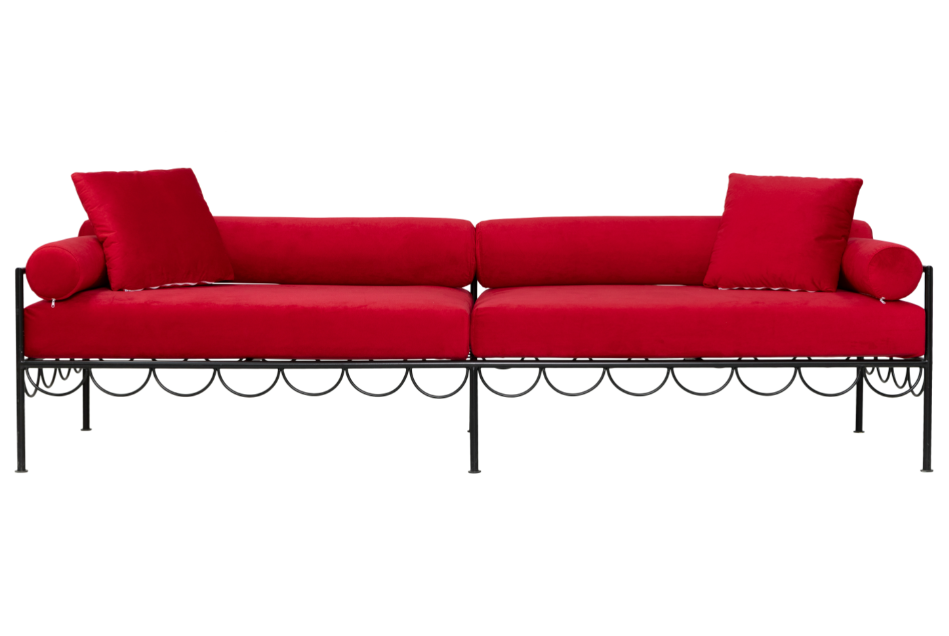 Event furniture modern design teak wood frame white upholstered lounge chair sofa