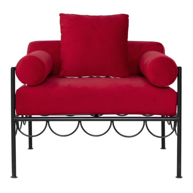 Event furniture modern design teak wood frame white upholstered lounge chair sofa