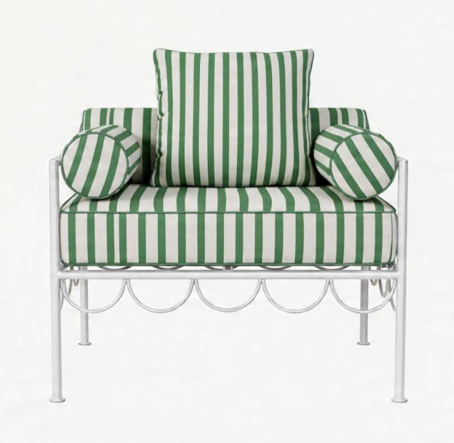 Event furniture modern design teak wood frame white upholstered lounge chair sofa