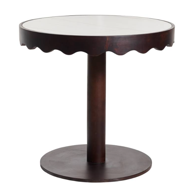 Event rental bar furniture sinstered stone top metal base round high bar table