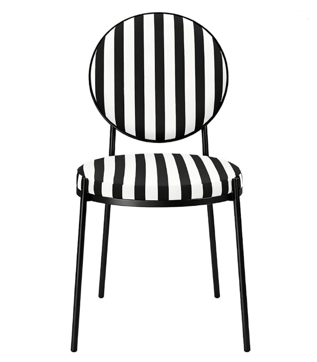 Party furniture stackable chromed iron frame bordeaux velvet upholstered moon back dining chair