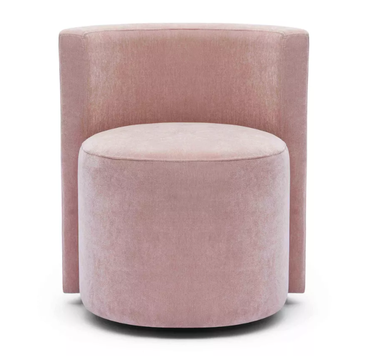 Wholesale furniture modern design pink/white striped fabric upholstery dining chair
