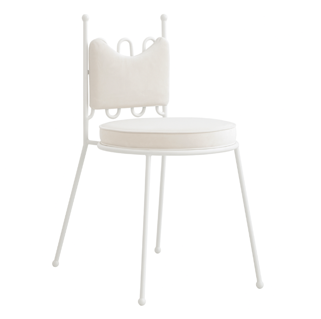 French style Retro Garden Chair Wedding Iron Pink Red Folding Bistro Chair